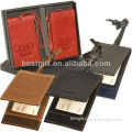 Insert leather cover promotional luggage tag